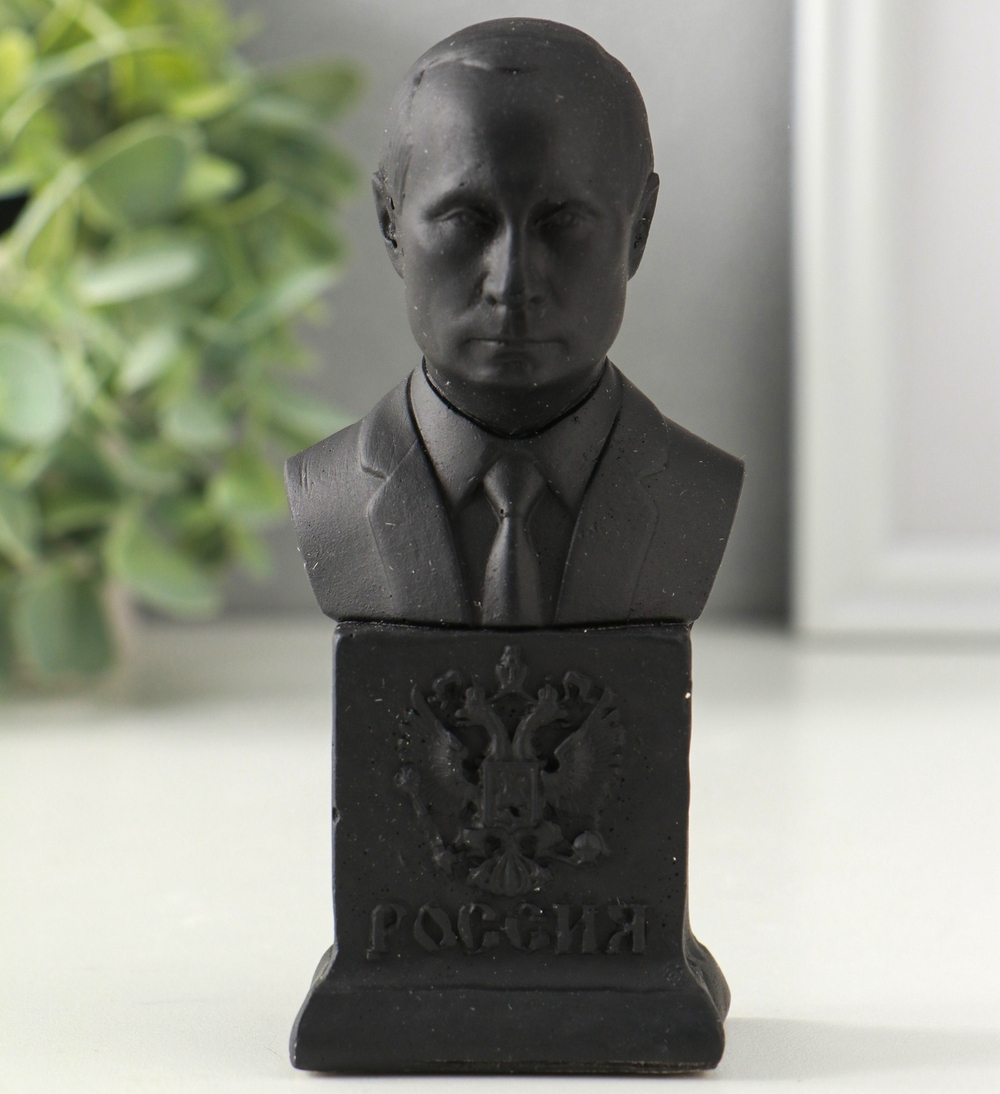 Бюст декоративный «Путин В.В.», гипсовый, 12×6 см, графит 10930118
