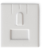 Вкладыш 03/наклонный/для гарнитура/2 прорези/язычок/окошко для бирки/прорезь для нитки