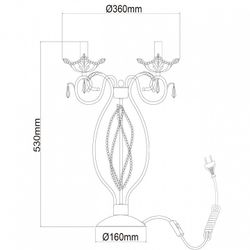 Настольная лампа декоративная Chiaro Валенсия 3 299032203