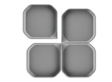 Fun2 Play Лоток для активных игр серый, 25 x 25 x 2,5см., 4 шт.