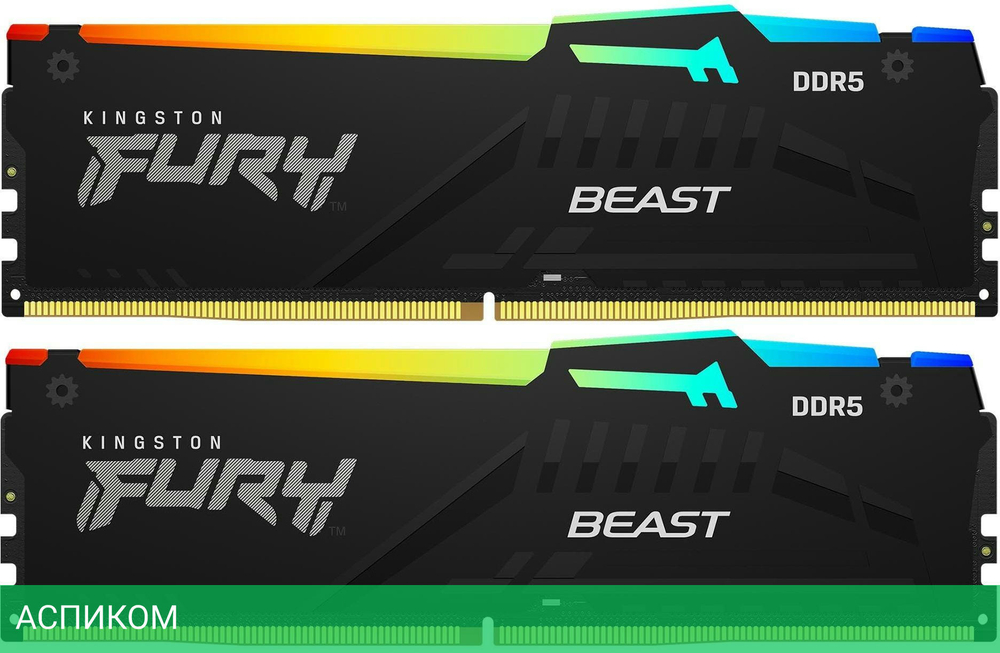 Оперативная память Kingston Fury Beast Black RGB Expo 32Gb DDR5 (KF556C36BBEAK2-32)