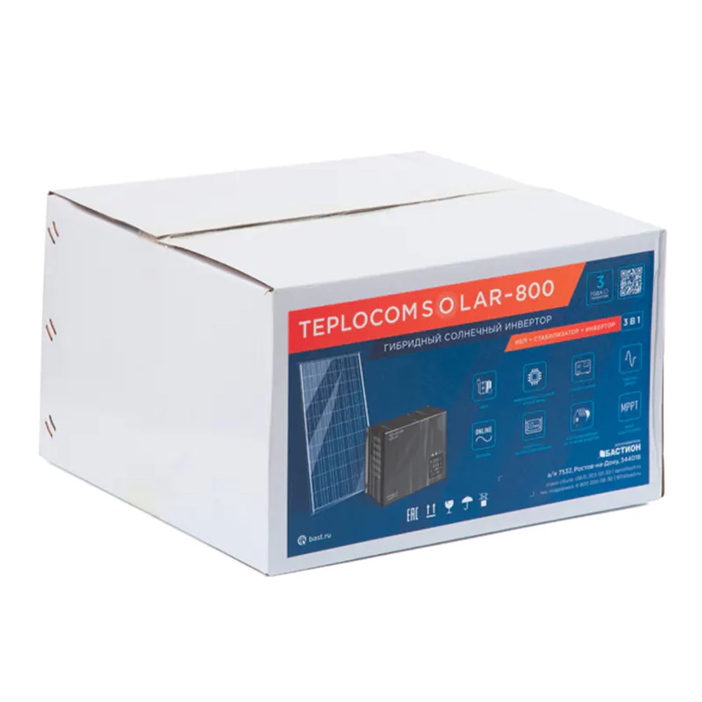 TEPLOCOM Solar 800, 40Ач источник бесперебойного питания и акб, 12384