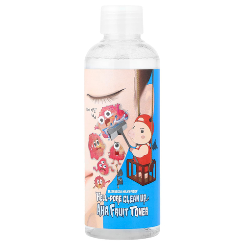 Elizavecca, Milky Piggy, Hell-Pore Clean Up, фруктовый тоник с АГК, 200 мл (6,76 жидк. унции)