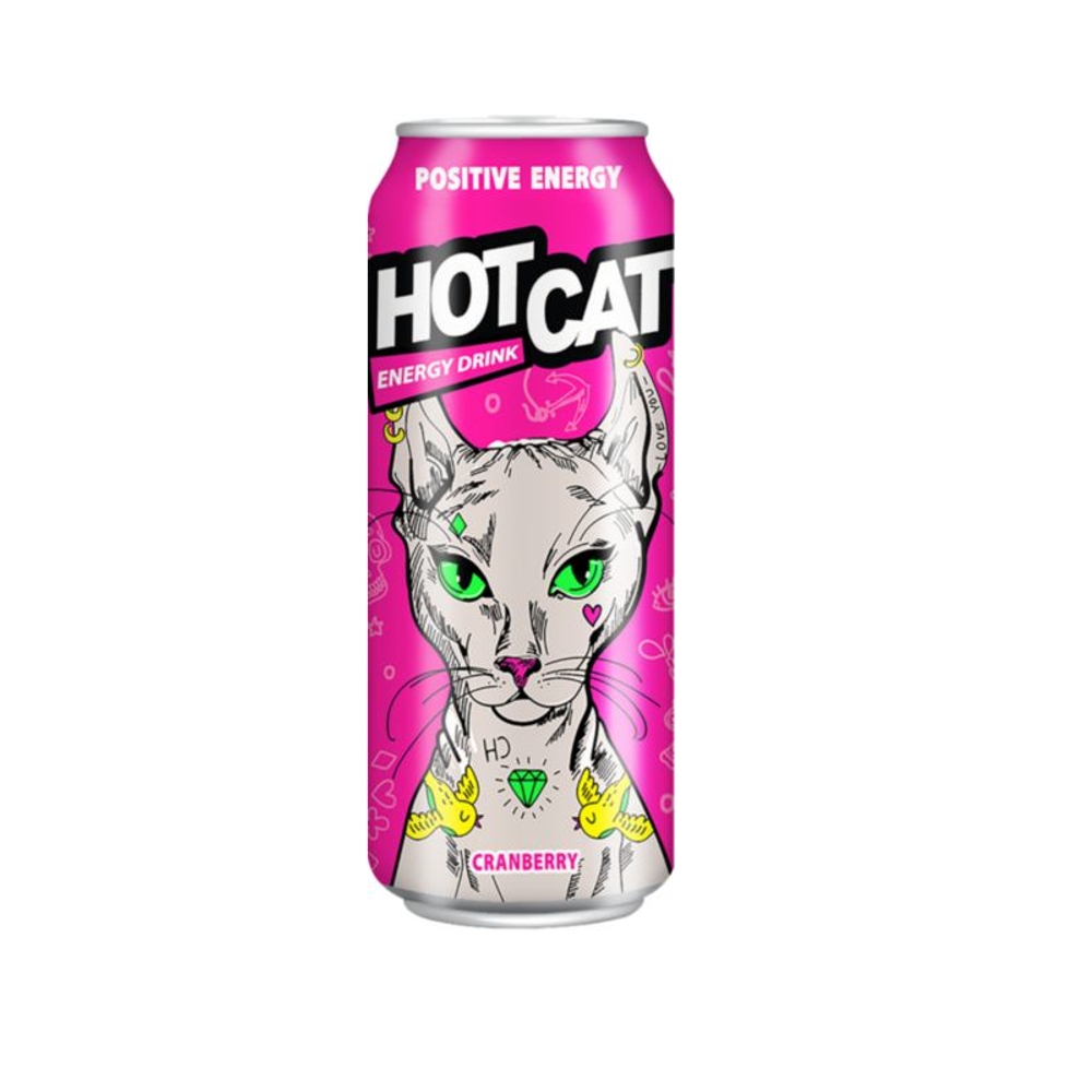 Энергетический напиток Hot cat со вкусом клюквы