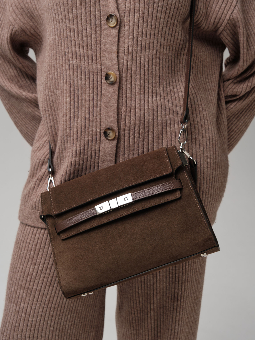 Замшевая сумка Rachel DBR 31361 кофе