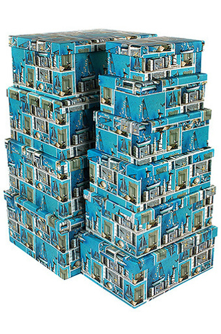 Коробка Прямоугольник 32*24*14см мечты о Средиземном море 1 шт