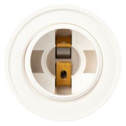 Патрон ЭРА Е27 с кольцом пластик, белый, Б/Н, гр.уп., 50 шт. | Патроны, переходники, ПРА