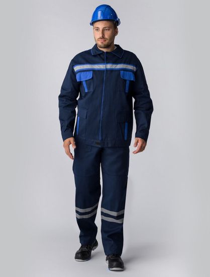 Костюм "ИТР" полукомбинезон (т.синий/василек)