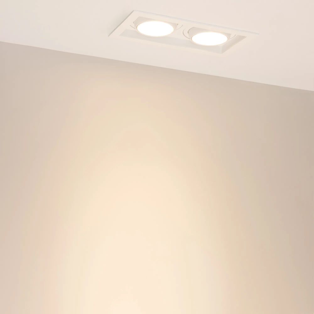 Светильник MS-VORTEX-BUILT-S210x117-2x20W Warm3000 (WH-WH, 20 deg, 230V) (Arlight, IP20 Металл, 5 лет) 057762