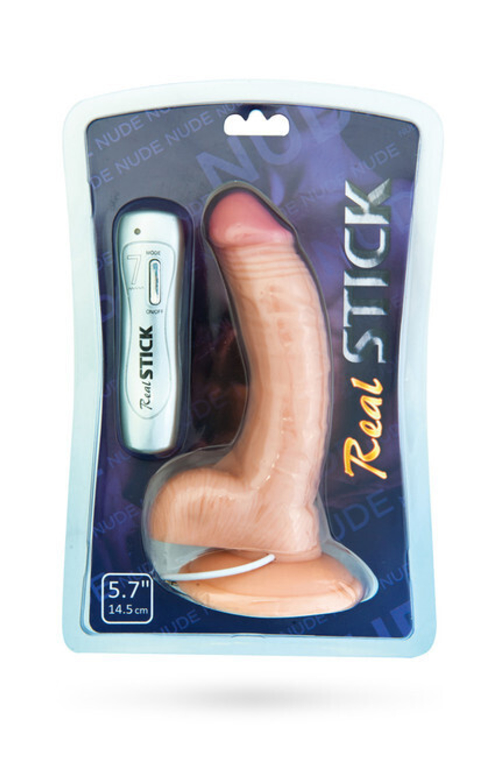 Реалистичный изогнутый вибратор на присоске Real Stick 5,7'' (Цвет: телесный)