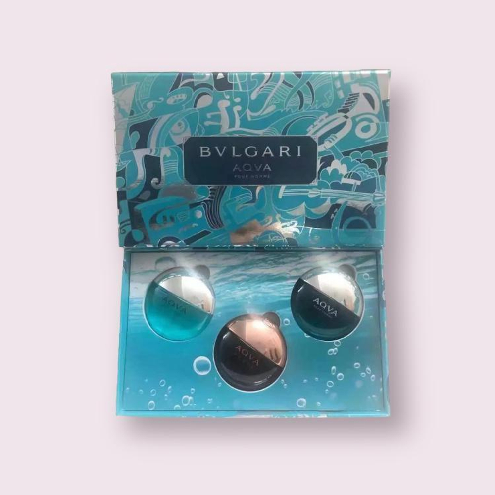 Подарочный набор Bvlgari "Aqva Pour Homme", 3 в 1