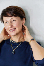 Колье-трансформер miss Di золото с темным бензиновым жемчугом Майорка