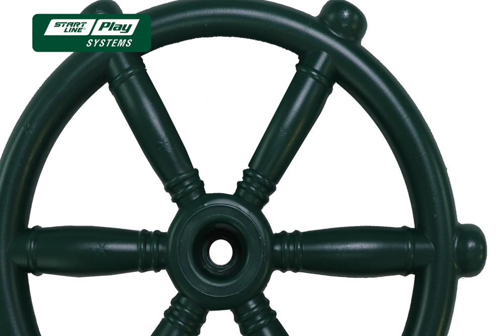 Пластиковый штурвал зеленый