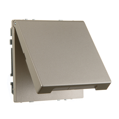 Розетка IP44 крышкой, 16А 250В пружинные зажимы c/з LIREGUS MODERN IKL16-208-01.M/СH шампань