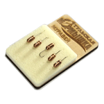 Мормышка для зимней рыбалки - "Муравей". Диаметр - 2,5 мм, вес - 0,39 гр., цвет - Медь. Тульская точеная спортивная вольфрамовая мормышка в наборе - 5 шт.