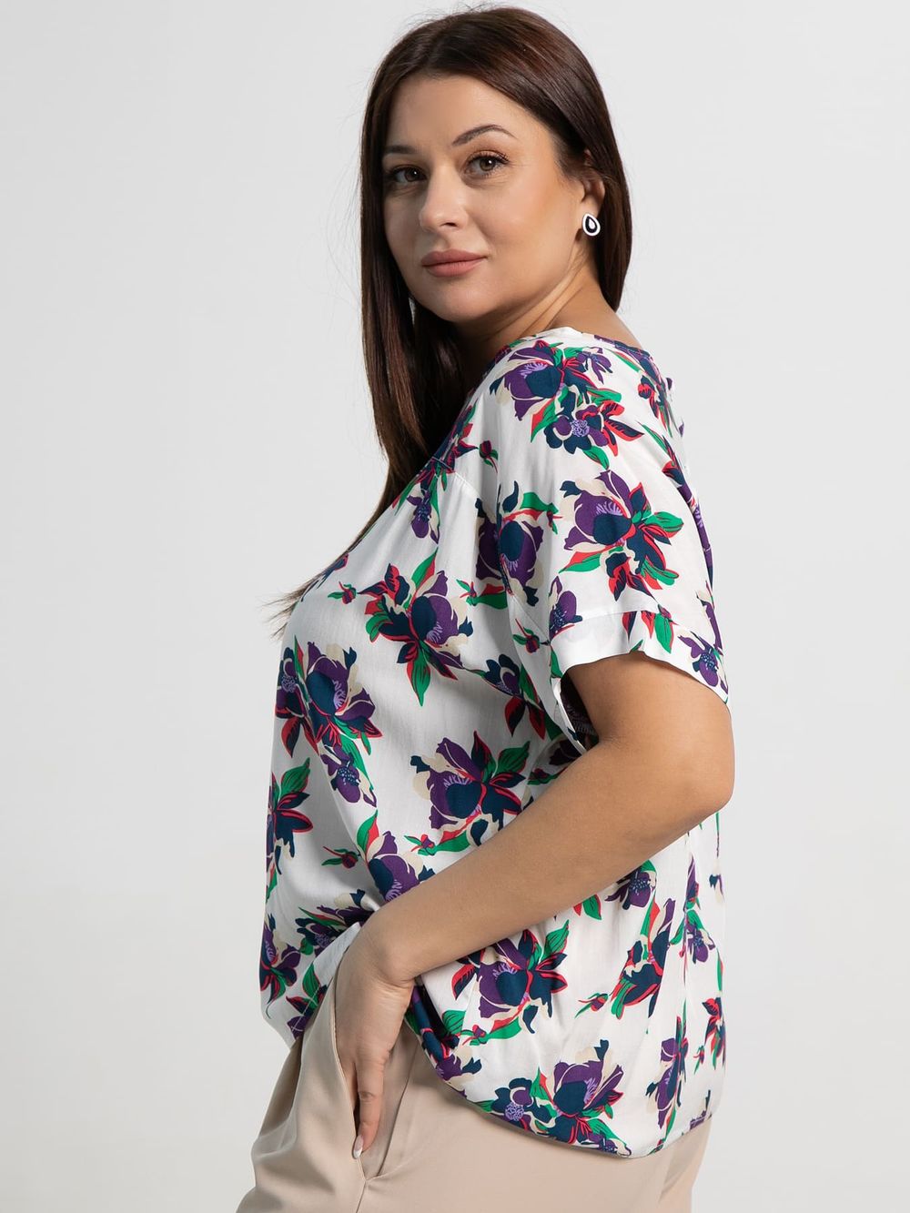 Блуза Элина (белая) Б15249-13М LT Collection