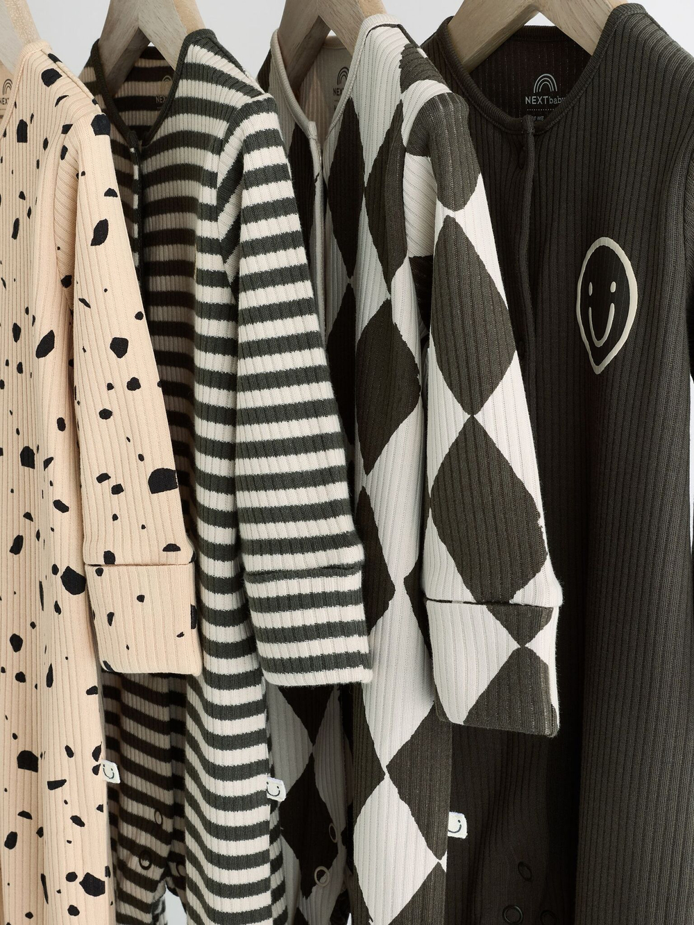 Комбинезон / Cлип для малышей Next K79-532, 4 шт., Серый, Бежевый