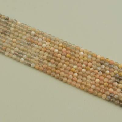 Нитка Солнечный камень 39 см. 4,3 мм. (Без замка)