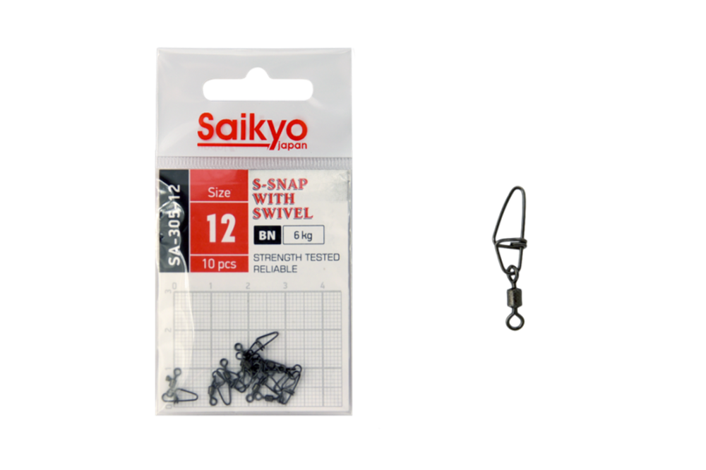 Вертлюг с застежкой Saikyo SA-305-12 - 10 шт