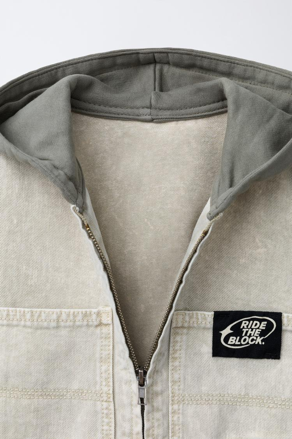 ZARA КУРТКА-РУБАШКА ИЗ САРЖИ С КАПЮШОНОМ, СЕРО-КОРИЧНЕВЫЙ