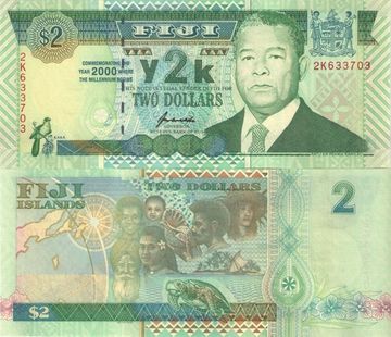 2 доллара 2000 Фиджи