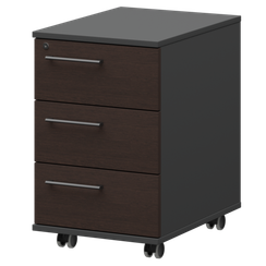 Тумба мобильная/подвесная правая KZT-61R Дуб венге/Графит 416x568x648 Кортез