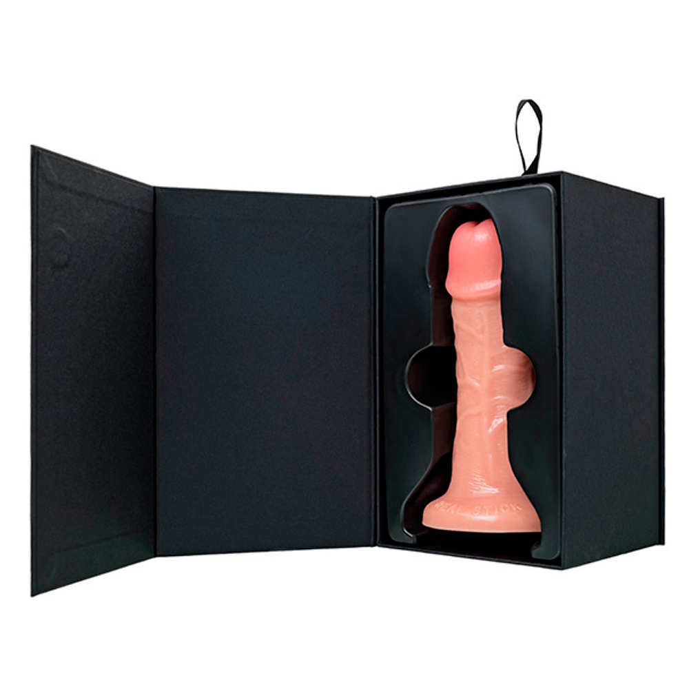 Фаллоимитатор с изогнутой головкой 20см на присоске ToyFa RealStick Caliber 983015