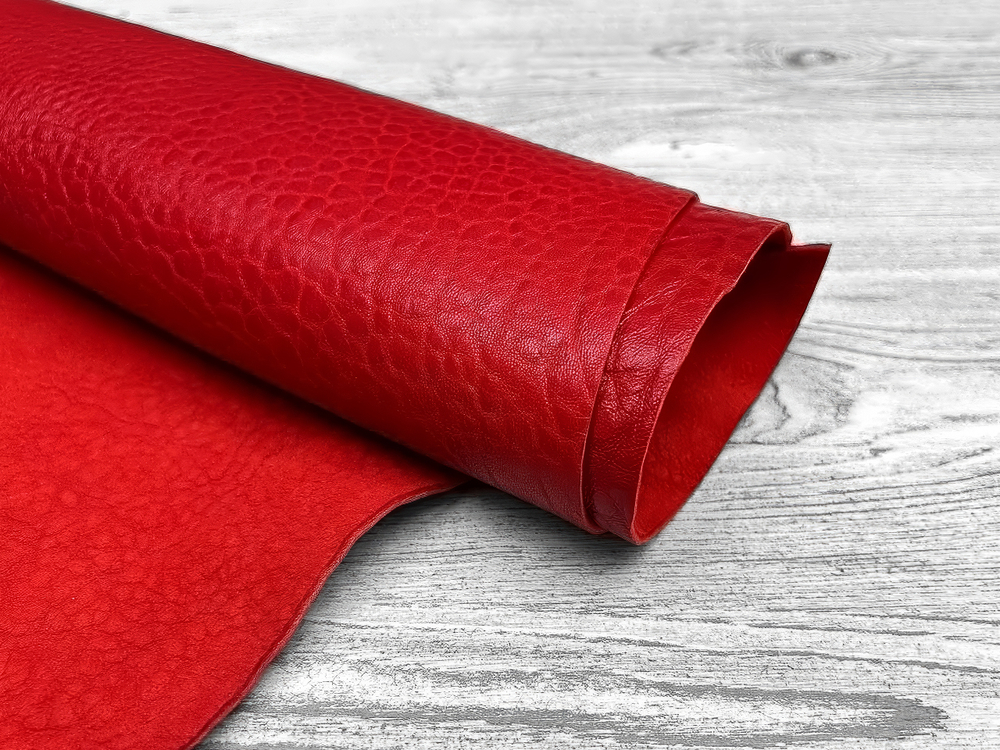 Tirex Bright Red (1,6-1,8 мм), цв. Красный, натуральная кожа козы