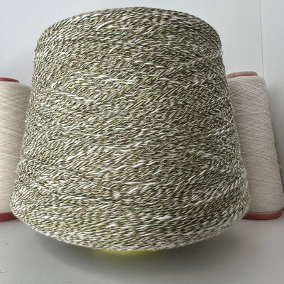 BIO-COLOUR - Pinori Filati S.p.A; 43% органический хлопок, 43% хлопок, 14% п/а; 730м/100гр; цвет: скрутка из нитей белого, зеленого и коричневого цвета