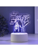 Светильник 3D ночник RISALUX «Веселье», LED, RGB, от сети