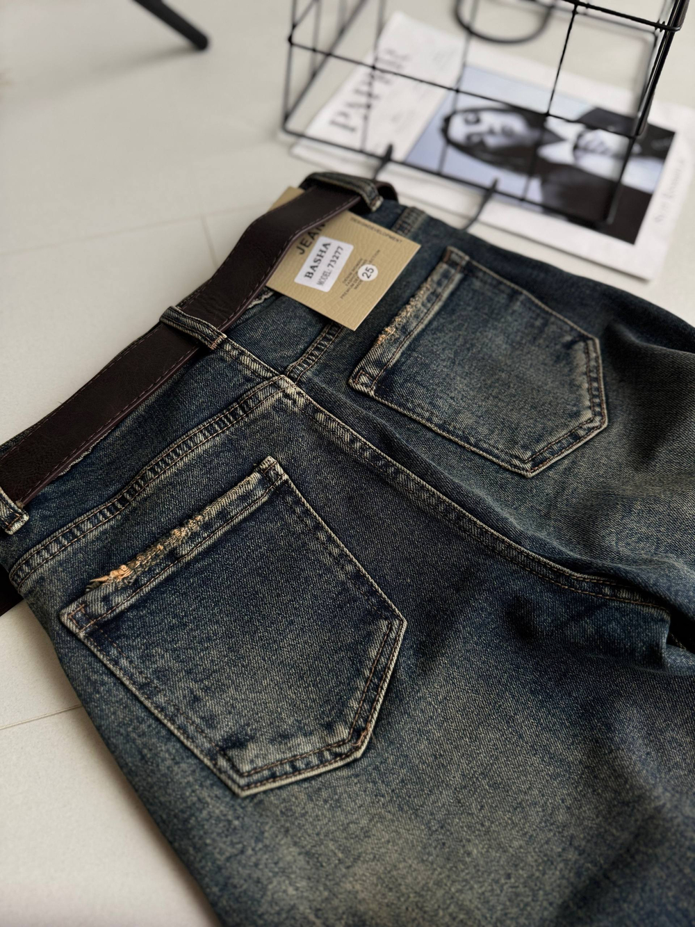 Брюки джинсовые жен. 73277 син.