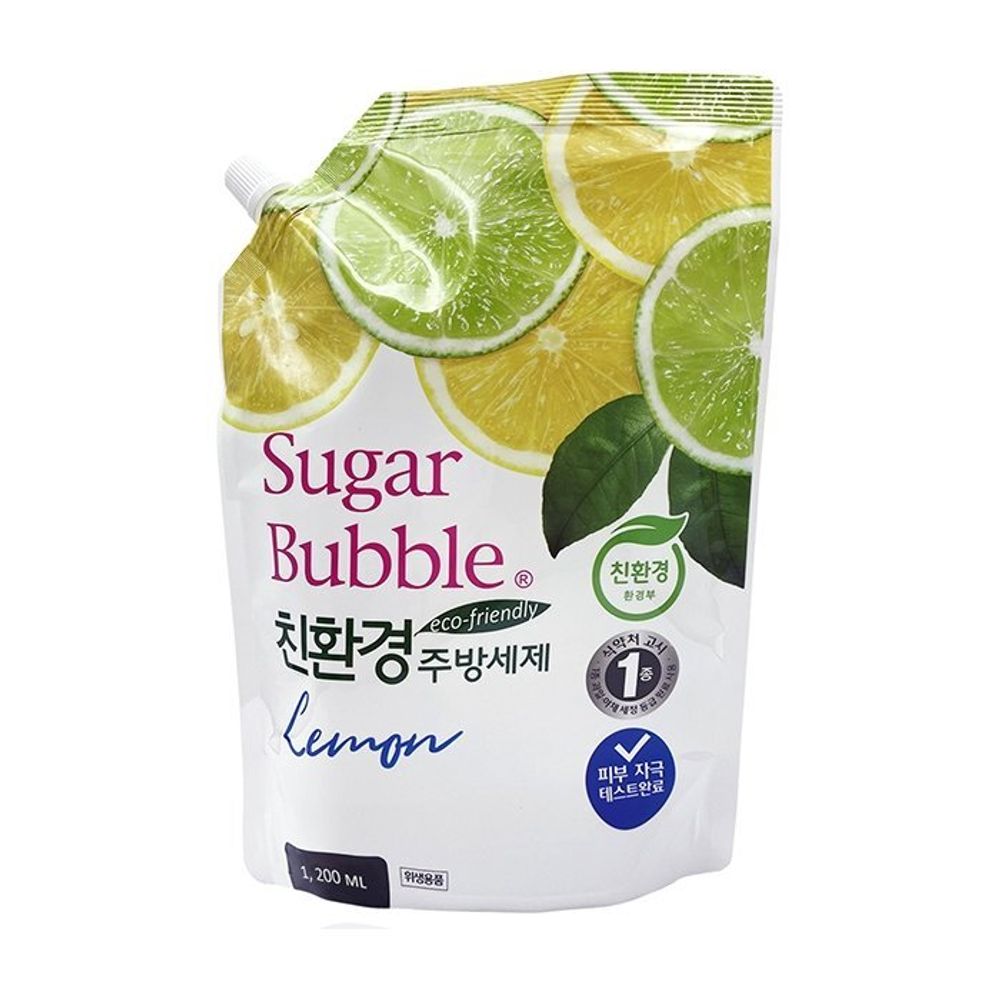 Средство для мытья посуды экологичное лимон SUGAR BUBBLE Lemon 1200мл