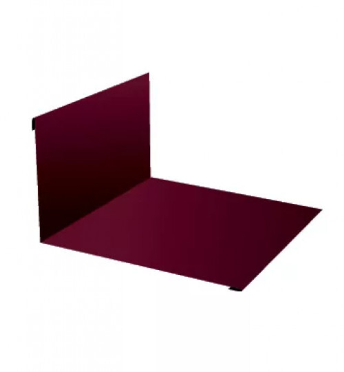 Планка примыкания 200х100х2000 RAL 3005 красное вино