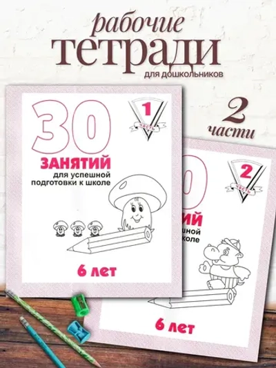Тетради 30 занятий для успешной подготовки к школе 6 лет. Часть 1 и 2 | Бурдина С. В.