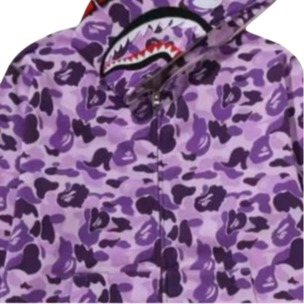 A Bathing Ape Bathing Ape Sweatshirts Cardigan Cotton Drop Shoulder Sleeve Moderate No Fleece Lined Zip Closure 0zxswm012151p