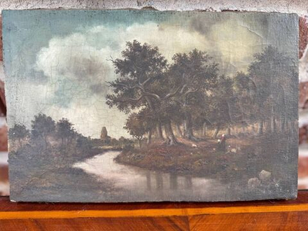 Антикварная картина «Пейзаж»