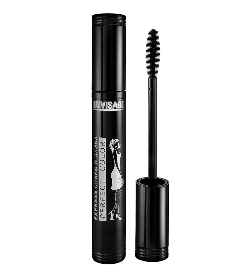 Тушь для ресниц "LUX VISAGE" Perfect Color EXPRESS объём & длина черная 9 мл