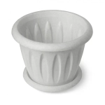 Горшок для растений Фелиция мрамор 0,4л Д105 с поддонником С101М (комплект 57 шт)