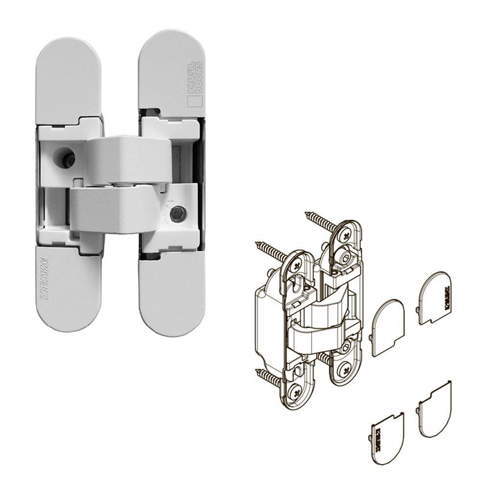 Петля ProfilDoors KRONA KOBLENZ 1019 26 белый матовый с накладками, Италия