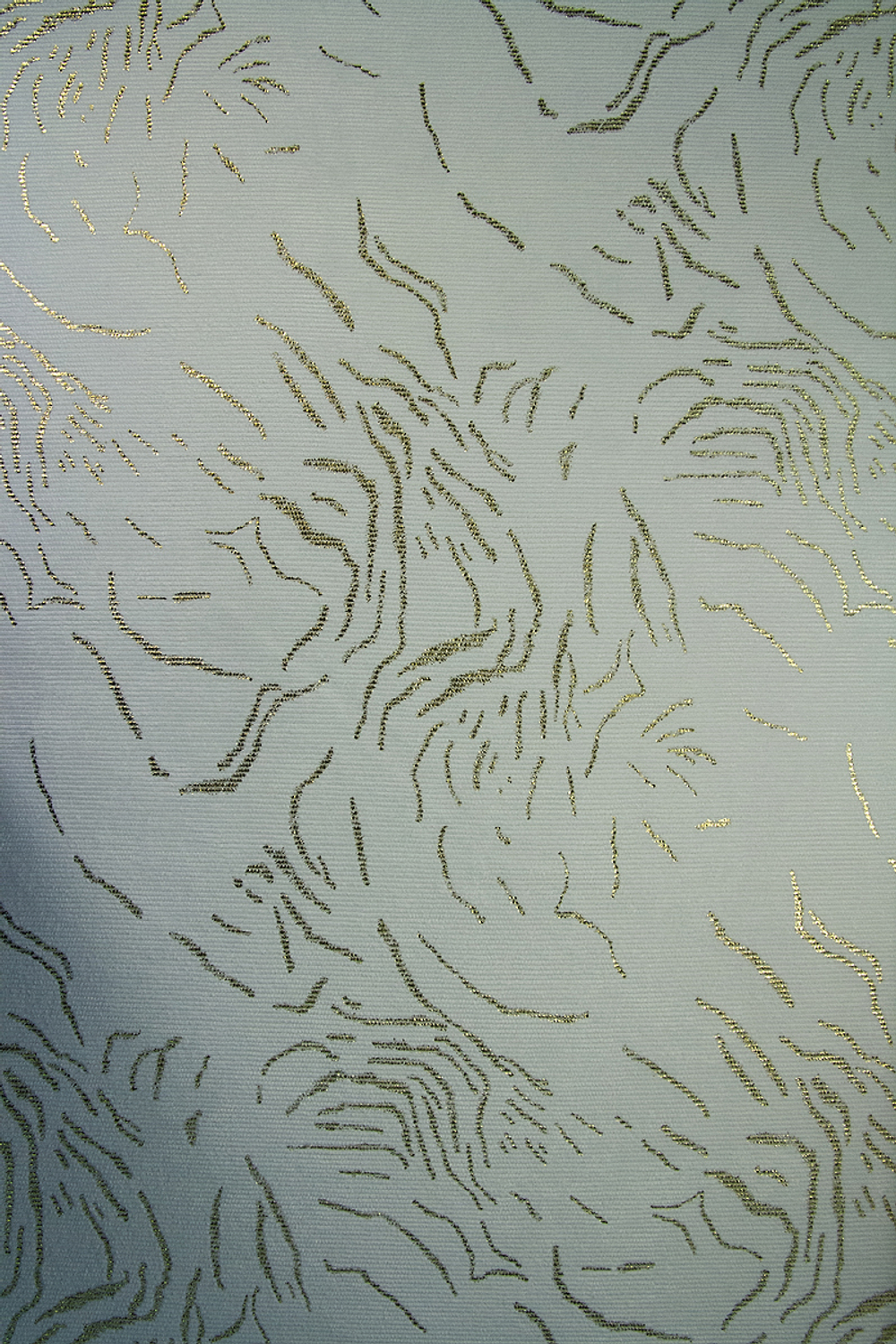 Ткань Вельвет белый с золотым тиснением арт. 104046