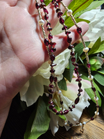 Чокер ручной работы из натурального граната "Золотой гранат"