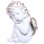 Статуэтка из гипса «Задумчивый Ангел» 16см позолота