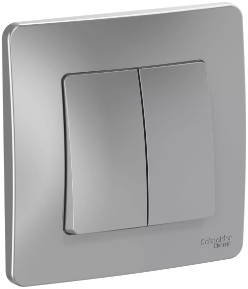 ВЫКЛ.2-кл.С/У, 10А 250B, АЛЮМИНИЙ  BLNVS010503