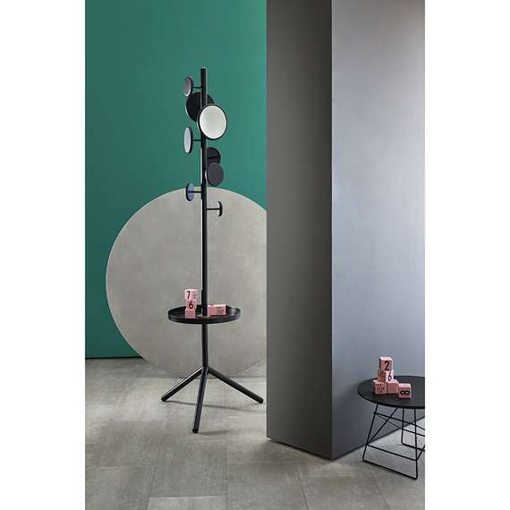 Вешалка напольная с полкой lingon, черная