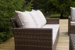 "Бостон" лаунж-зона из искусственного ротанга, цвет коричневый