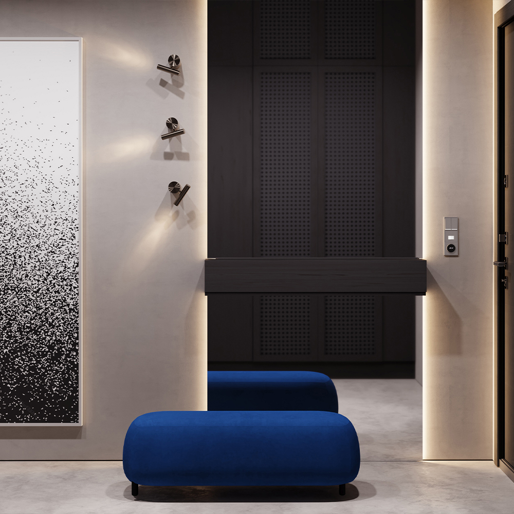 Терморегулятор электронный VOLTUM S70 с индикацией и датчиком, для теплого пола, (капучино)