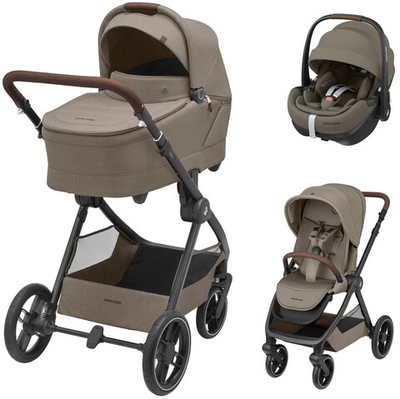 Коляска детская Maxi-Cosi Oxford Plus 3 в 1 с автокреслом Pebble 360 Pro Twillic Truffle 1978470110 Twillic Truffle/Трюфель