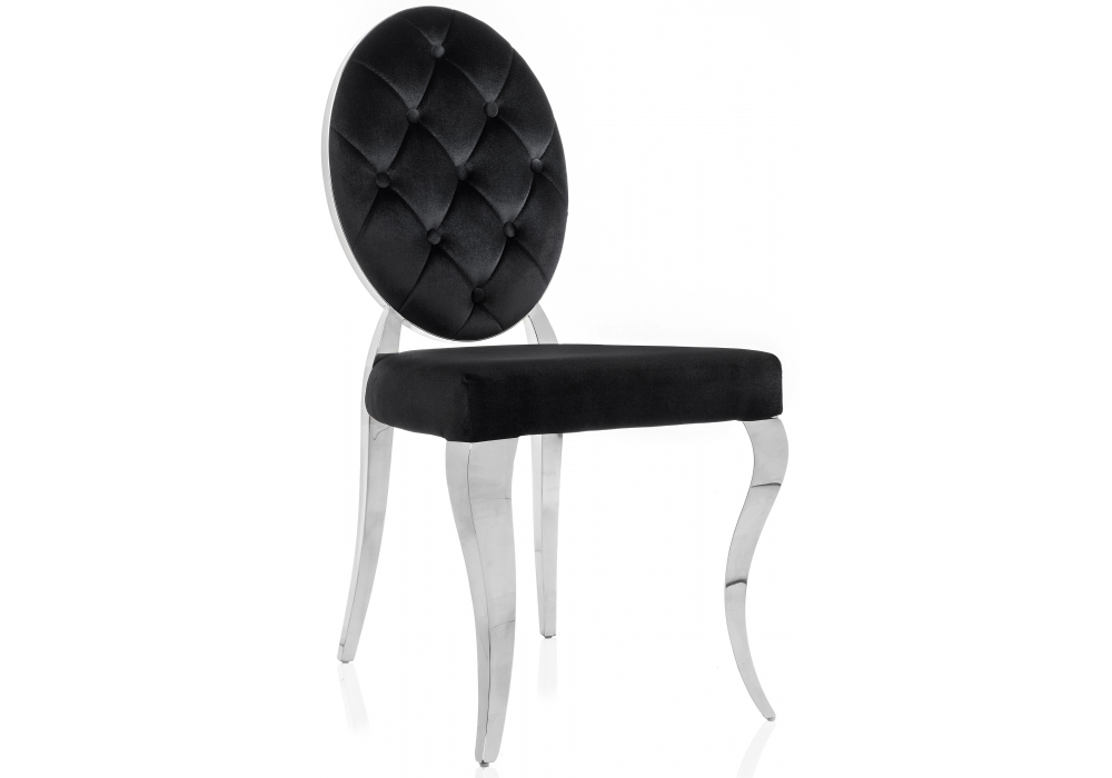 Стул на металлокаркасе Woodville Odda черный, ножки хром