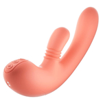 Коралловый вибратор-кролик 27см с ротацией Amovibe Vibella Rabbit Vibrator