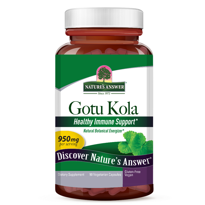 Готу Кола, Nature&#39;s Answer Gotu Kola, 90 вег капсул